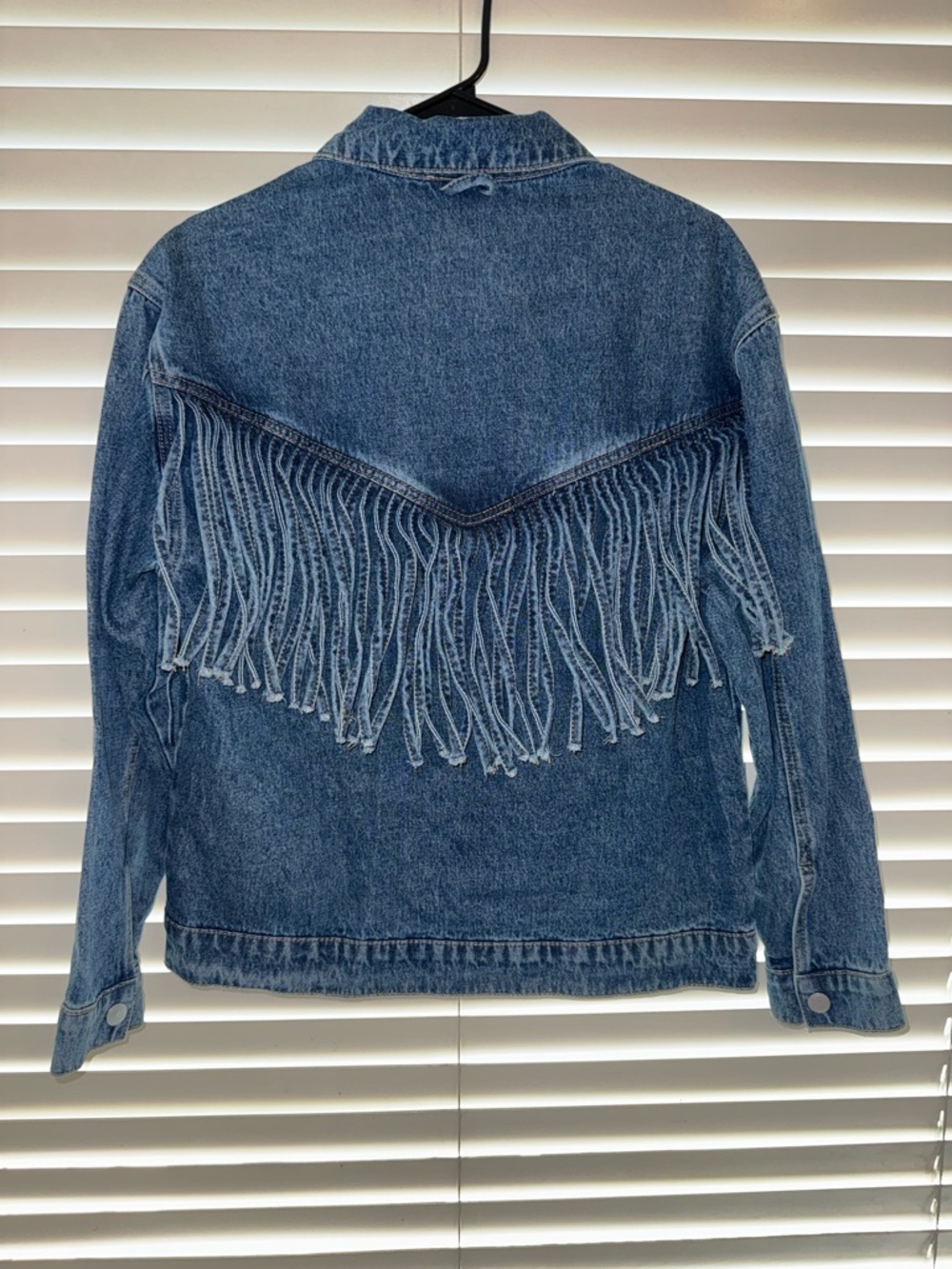 Windsor Blue Denim Jacket with Front Fringe - Picture 9 of 10